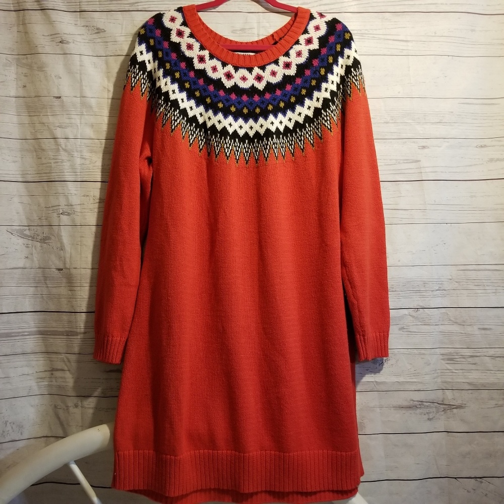 Old Navy Aztec Collar Sweater Dress